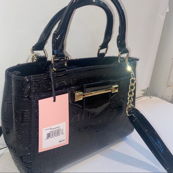 Juicy Couture Woman Faux Leather Satchel Hand Bag Purse Crossbody Deboss NWT - Picture 2 of 9